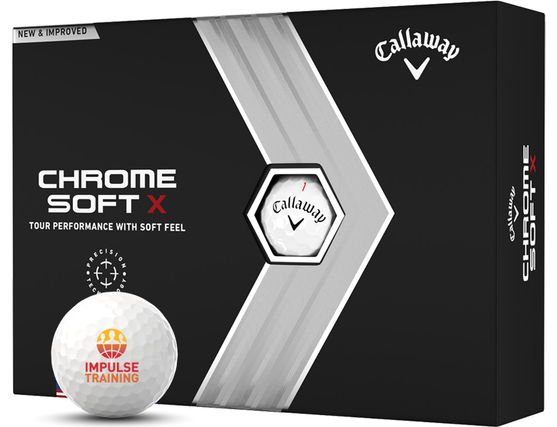 Callaway Chrome Soft-x golf balls with logos