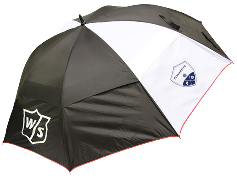 Wilson Staff Double Canopy Umbrella with company logo