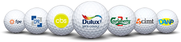 TaylorMade logo golf balls