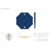 Tour Dry Golf Umbrella 64" Double Canopy - 2 x Panel Logo Print - Image 4