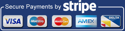 Secure payments by Stripe